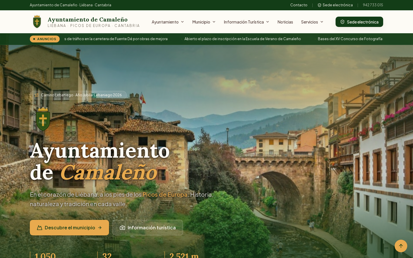 Nueva versión de la web del Ayuntamiento de Camaleño